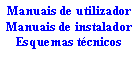 Caixa de texto: Manuais de utilizadorManuais de instaladorEsquemas tcnicos